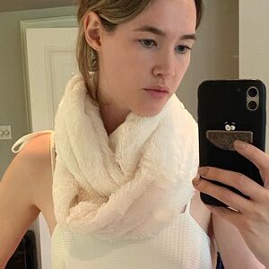 White Super Cozy Endless Scarf